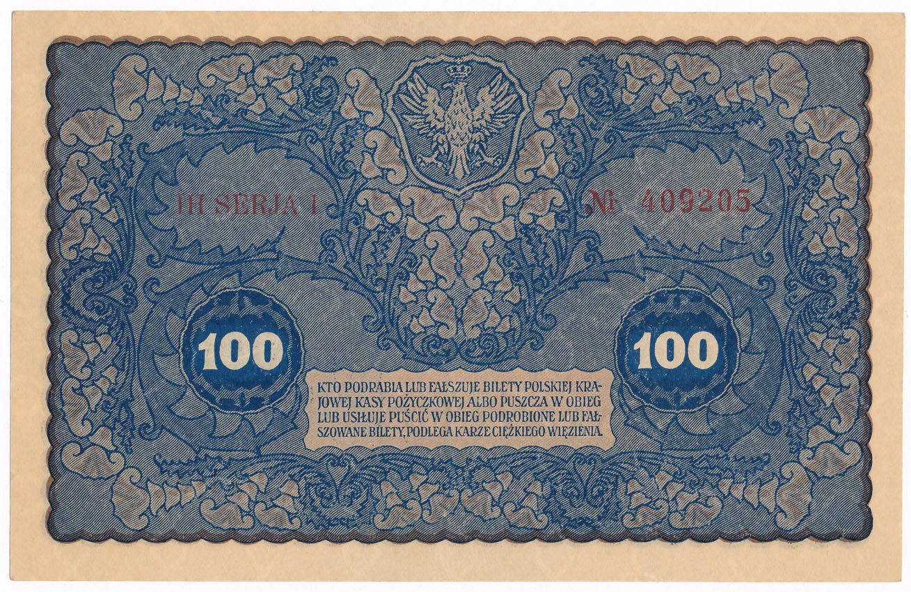 Polska. 100 marek polskich 1919